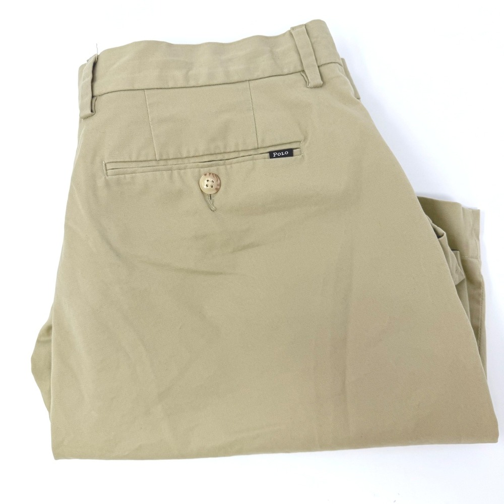 Polo Ralph Lauren Mens Size 34 Classic Fit 9 Inch Stretch Chino Shorts Tan Khaki